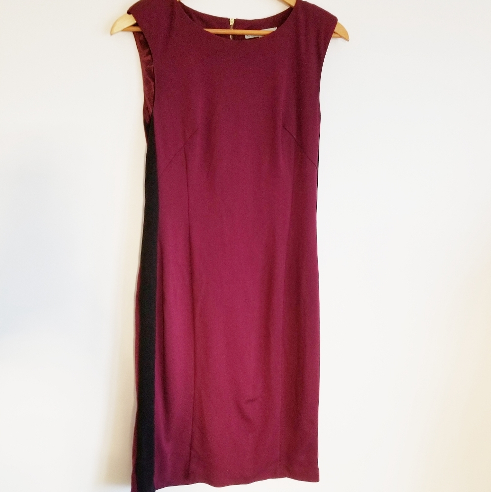 Cleo Petites striped knit wine dress